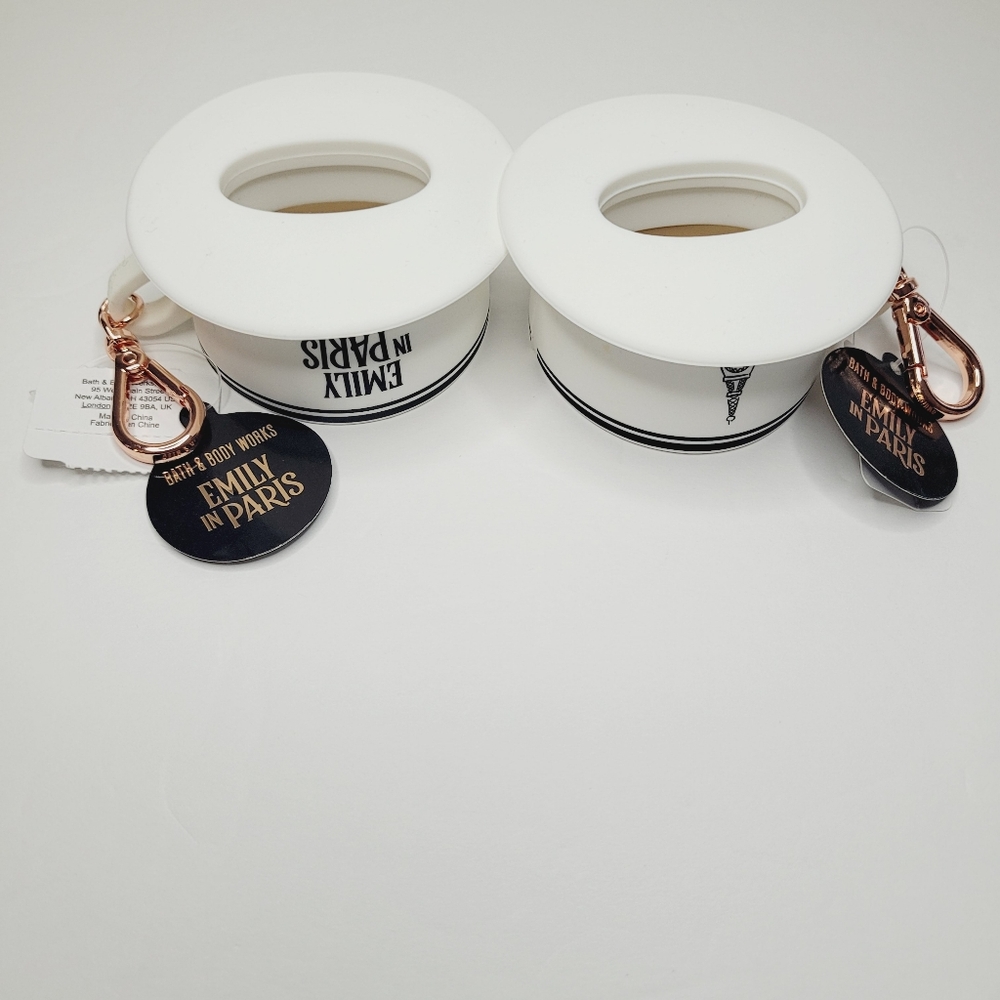 2 Bath & Body Works Emily in Paris Latte Cup & Saucer PocketBac Holder Fancy - Picture 2 of 5